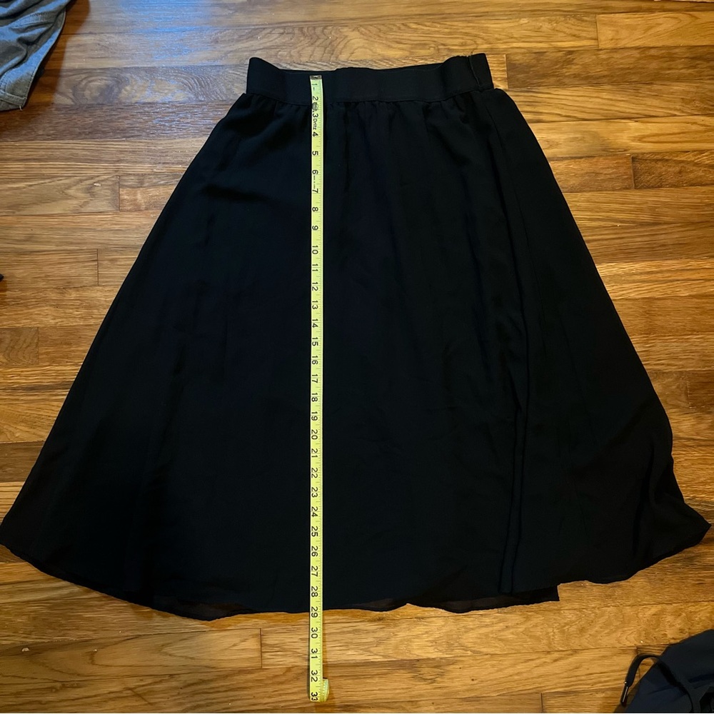 DKNY Black A-Line Women's Midi Skirt - Size M - Picture 10 of 11